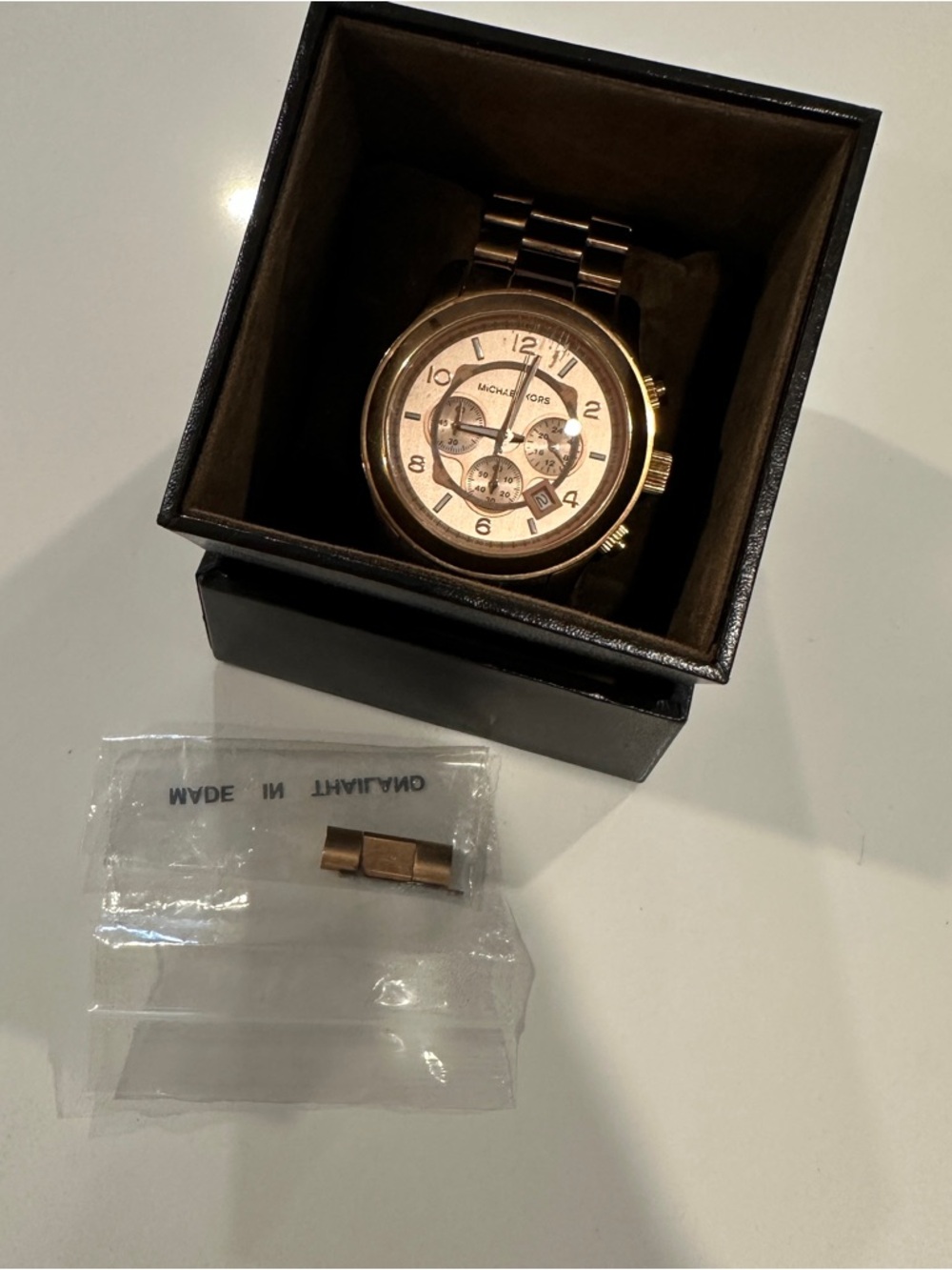 Michael Kors Rose Gold-Tone Chronograph Watch - Picture 7 of 9